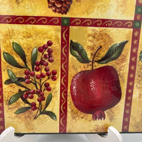 Christmas placemats hard cork backed sturdy holiday new in packageVintage - Picture 6 of 15